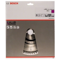 Bosch Accessories Multi Material 2608640514 Hartmetall Kreissägeblatt 235 x 30 x 2.4mm Zähneanzahl: 64 1St. Bosch Accessories Multi Material 2608640514 Hartmetall Kreissägeblatt 235 x 30 x 2.4mm Zähneanzahl: 64 1St.
