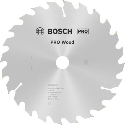 Bosch Accessories Optiline 2608640612 Hartmetall Kreissägeblatt 190 x 20 x 2.6 mm Zähneanzahl: 24 1