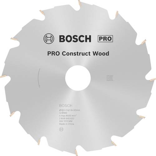 Bosch Accessories Construct Wood 2608640632 Hartmetall Kreissägeblatt 180 x 30 x 2.6 mm Zähneanzahl