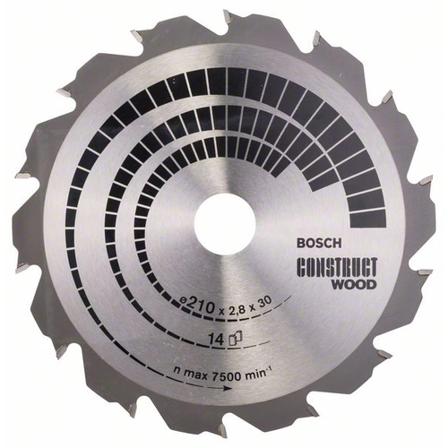 Bosch Accessories Construct Wood 2608640634 Hartmetall Kreissägeblatt 210 x 30 x 2.8mm Zähneanzahl: 14 1St. Bosch Accessories Construct Wood 2608640634 Hartmetall Kreissägeblatt 210 x 30 x 2.8mm Zähneanzahl: 14 1St.