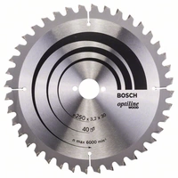 Bosch Accessories Optiline 2608640643 Hartmetall Kreissägeblatt 250 x 30 x 3.2 mm Zähneanzahl: 40 1 St. Bosch Accessories Optiline 2608640643 Hartmetall Kreissägeblatt 250 x 30 x 3.2 mm Zähneanzahl: 40 1 St.