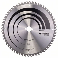 Bosch Accessories Optiline 2608640651 Hartmetall Kreissägeblatt 315 x 30 x 3.2 mm Zähneanzahl: 60 1 St. Bosch Accessories Optiline 2608640651 Hartmetall Kreissägeblatt 315 x 30 x 3.2 mm Zähneanzahl: 60 1 St.