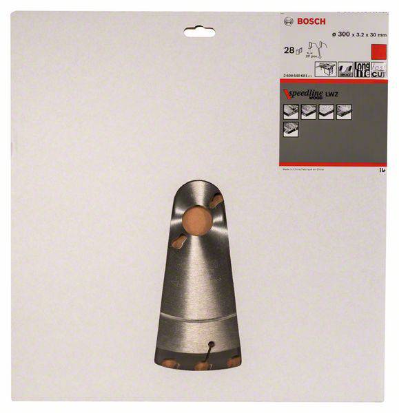 Bosch Accessories Standard for Wood Speed 2608640681 Hartmetall Kreissägeblatt 300 x 30 x 3.2mm Zähneanzahl: 28 1St.