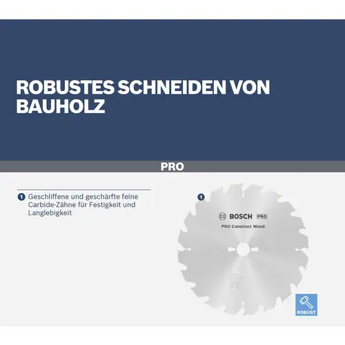 Bosch Accessories Construct Wood 2608640691 Hartmetall Kreissägeblatt 315 x 30 x 3.2 mm Zähneanzahl: 20 1 St. Bosch Accessories Construct Wood 2608640691 Hartmetall Kreissägeblatt 315 x 30 x 3.2 mm Zähneanzahl: 20 1 St.