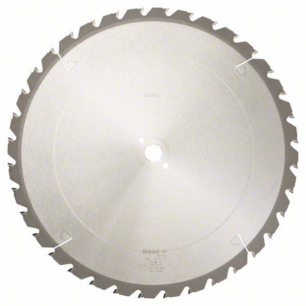 Kreissägeblatt mit gezacktem Rand, zentraler Bohrung und silberner Metalloberfläche. Verwendet zum Schneiden von Holz oder Metall.