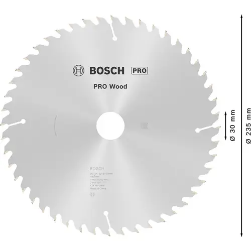 Bosch Accessories Optiline Wood 2608640727 Hartmetall Kreissägeblatt 235 x 30 x 2.8mm Zähneanzahl: 48 1St. Bosch Accessories Optiline Wood 2608640727 Hartmetall Kreissägeblatt 235 x 30 x 2.8mm Zähneanzahl: 48 1St.