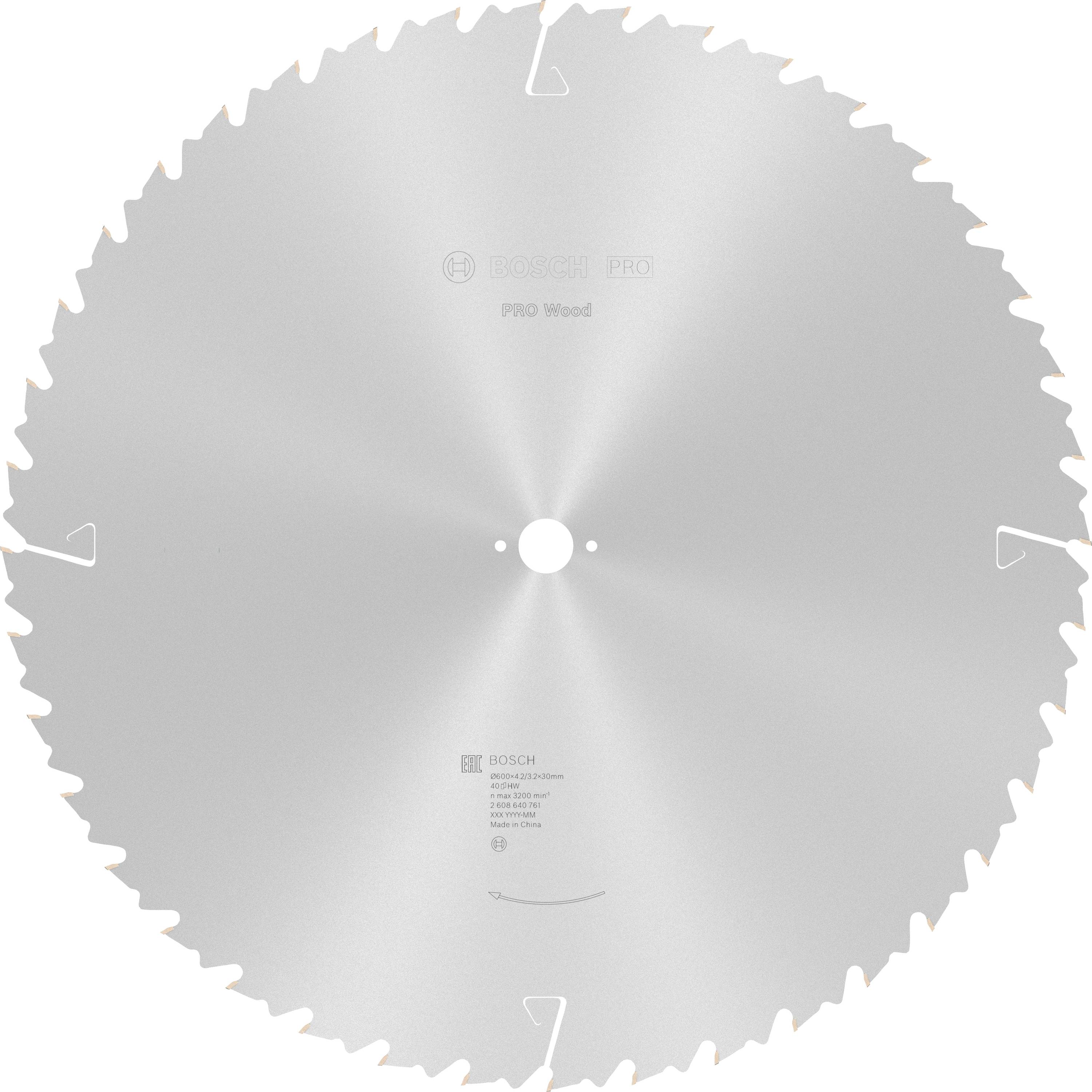 Bosch Accessories Construct Wood 2608640761 Hartmetall Kreissägeblatt 600 x 30 x 4mm Zähneanzahl: 40 1St.