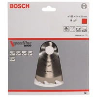 Bosch Accessories Standard for Wood Speed 2608640787 Hartmetall Kreissägeblatt 160 x 20 x 2.4mm Zähneanzahl: 18 1St. Bosch Accessories Standard for Wood Speed 2608640787 Hartmetall Kreissägeblatt 160 x 20 x 2.4mm Zähneanzahl: 18 1St.