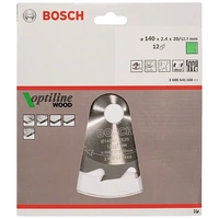 Bosch Accessories Optiline Wood 2608641168 Hartmetall Kreissägeblatt 140 x 20 x 2.4mm Zähneanzahl: 12 1St. Bosch Accessories Optiline Wood 2608641168 Hartmetall Kreissägeblatt 140 x 20 x 2.4mm Zähneanzahl: 12 1St.