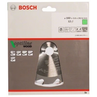Bosch Accessories Optiline Wood 2608641173 Hartmetall Kreissägeblatt 160 x 20 x 2.6mm Zähneanzahl: 12 1St. Bosch Accessories Optiline Wood 2608641173 Hartmetall Kreissägeblatt 160 x 20 x 2.6mm Zähneanzahl: 12 1St.
