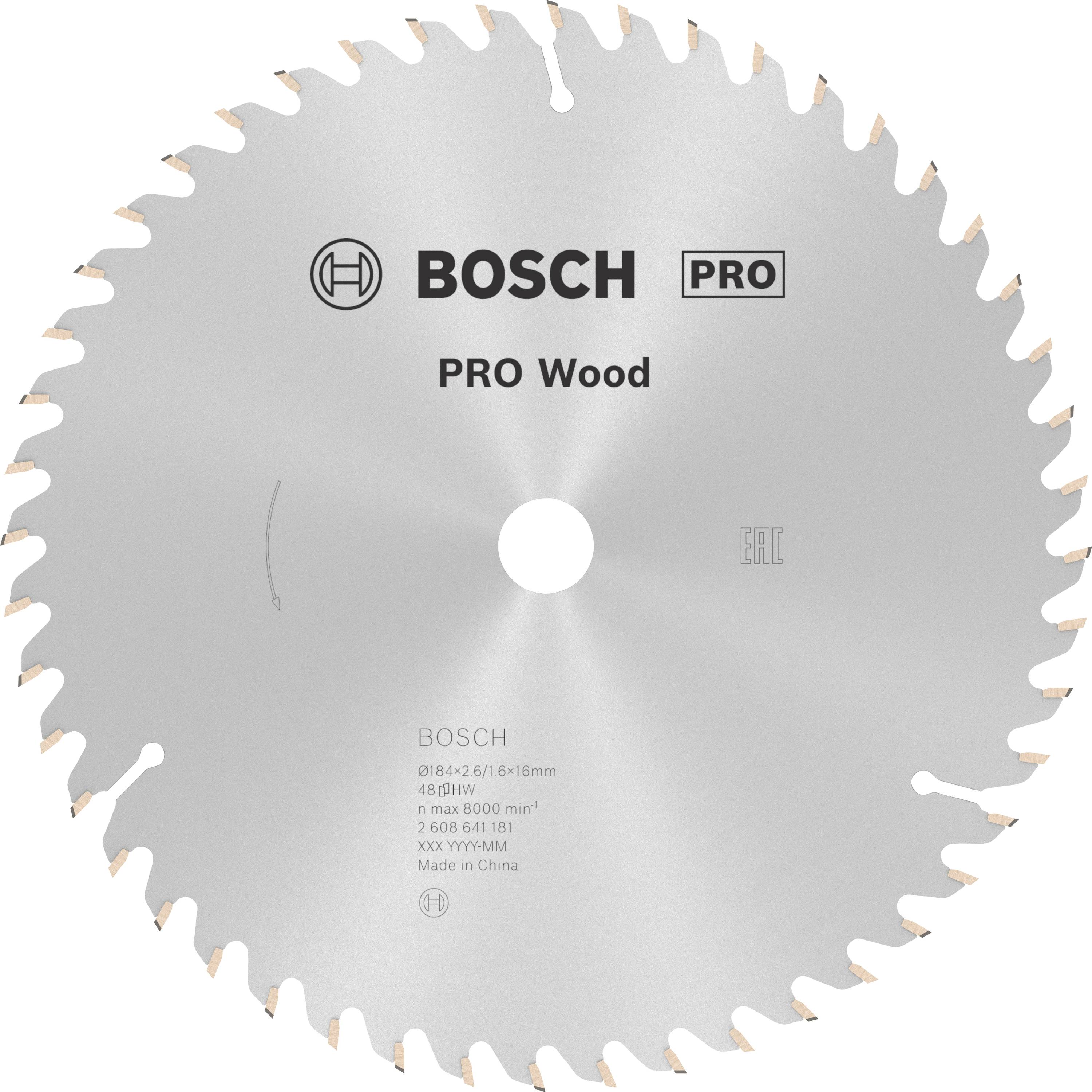Sägeblatt für Holz von Bosch Pro. Typ 618x8mm, max. 8000 U/min.