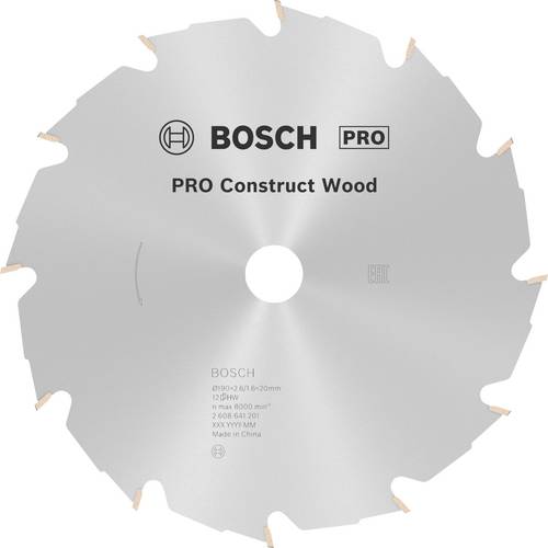 Bosch Accessories Construct Wood 2608641201 Hartmetall Kreissägeblatt 190 x 20 x 2.6 mm Zähneanzahl