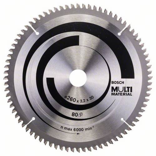 Bosch Accessories Multi Material 2608641204 Hartmetall Kreissägeblatt 260 x 30 x 3.2 mm Zähneanzahl