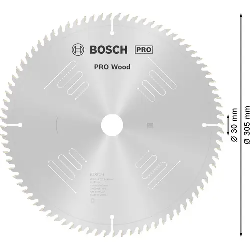 Bosch Accessories Optiline Wood 2608641769 Hartmetall Kreissägeblatt 305 x 30 x 3.2mm Zähneanzahl: 80 1St. Bosch Accessories Optiline Wood 2608641769 Hartmetall Kreissägeblatt 305 x 30 x 3.2mm Zähneanzahl: 80 1St.