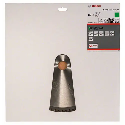 Bosch Accessories Optiline Wood 2608641769 Hartmetall Kreissägeblatt 305 x 30 x 3.2mm Zähneanzahl: 80 1St. Bosch Accessories Optiline Wood 2608641769 Hartmetall Kreissägeblatt 305 x 30 x 3.2mm Zähneanzahl: 80 1St.