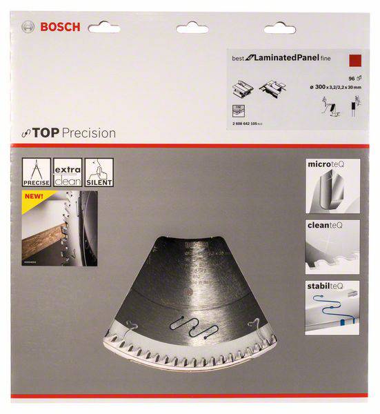 Bosch Accessories Top Precision 2608642105 Hartmetall Kreissägeblatt 300 x 30 x 3.2mm Zähneanzahl: 96 1St.