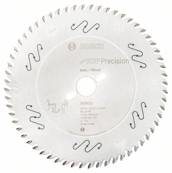 Kreissägeblatt mit 54 Zähnen, Markenlogo und Aufschrift 'TOP Precision' und 'best for Wood'. Geeignet für präzise Holzarbeiten.