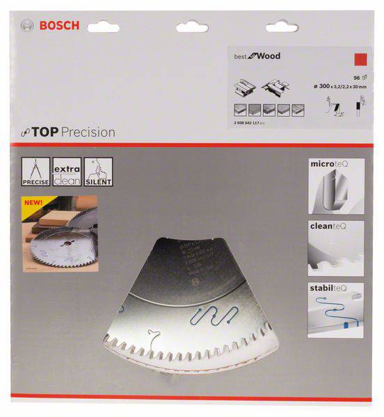 Bosch Accessories Top Precision 2608642117 Hartmetall Kreissägeblatt 300 x 30 x 3.2mm Zähneanzahl: 96 1St.