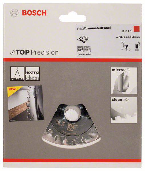 Bosch Accessories Top Precision 2608642126 Vorritzsägeblatt 80 x 20 x 3.6mm Zähneanzahl: 10 1St.