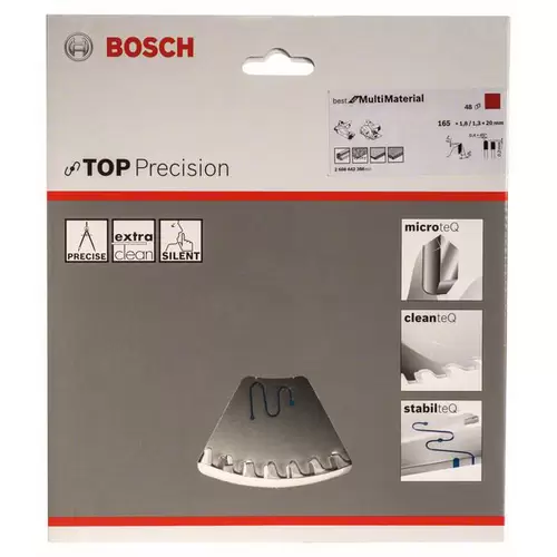 Bosch Accessories Top Precision 2608642388 Kreissägeblatt 165 x 20 x 1.8mm Zähneanzahl: 48 1St. Bosch Accessories Top Precision 2608642388 Kreissägeblatt 165 x 20 x 1.8mm Zähneanzahl: 48 1St.