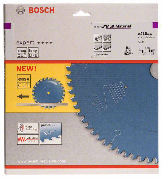 Bosch Accessories Expert for Multi Material 2608642493 Kreissägeblatt 216 x 30 x 2.4mm Zähneanzahl: 64 1St.
