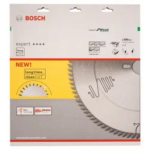 Bosch Accessories Expert for Wood 2608642509 Kreissägeblatt 300 x 30 x 3.2mm Zähneanzahl: 60 1St. Bosch Accessories Expert for Wood 2608642509 Kreissägeblatt 300 x 30 x 3.2mm Zähneanzahl: 60 1St.