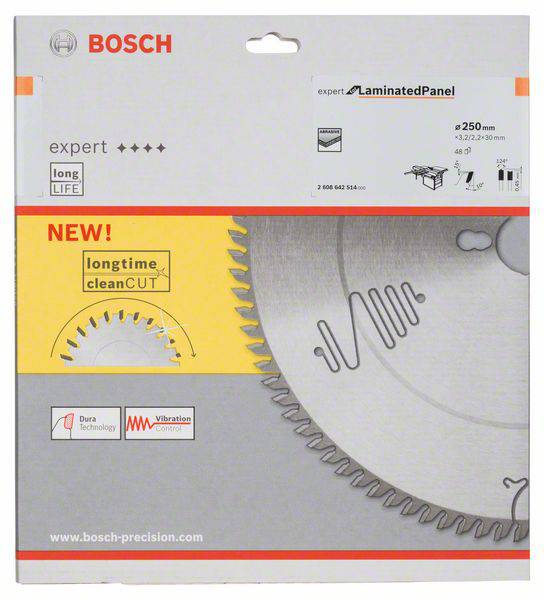 Bosch Accessories Expert for Laminated Panel 2608642514 Kreissägeblatt 250 x 30 x 3.2mm Zähneanzahl: 48 1St.