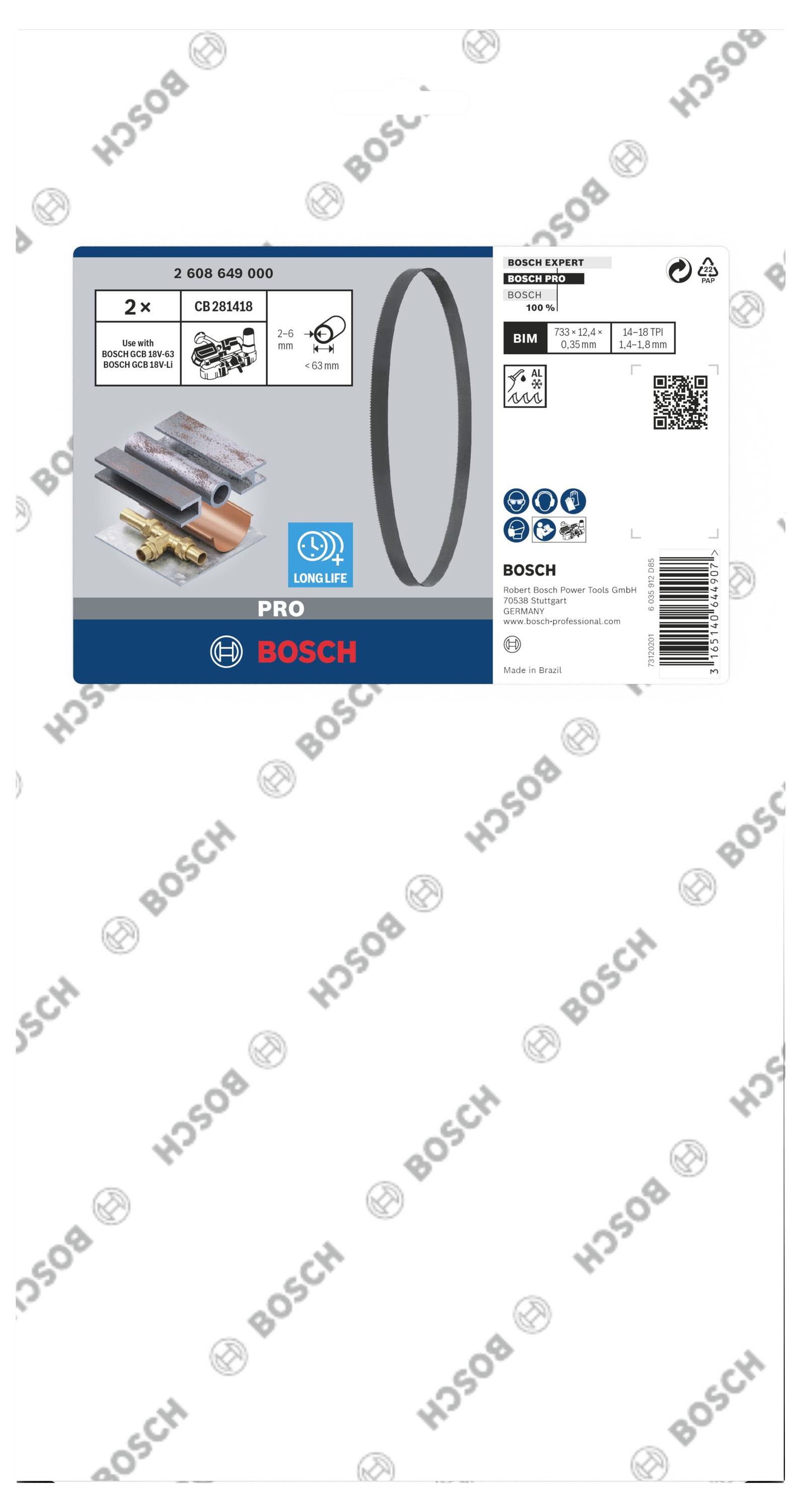 Bosch Accessories CB 2818 Bandsägeblatt 733 x 12.7 x 0.5 Zähneanzahl: 18 2 St. Passend für Modell (Sägeband) GCB 18 V-LI