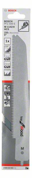 Bosch Accessories 2608650065 Säbelsägeblatt M 1142 H Top for Wood, für PFZ 500 E Sägeblatt-Länge 235mm 1St.