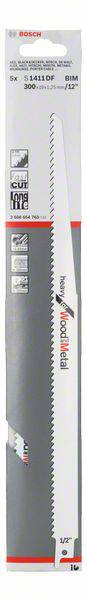 Bosch Accessories 2608654763 Säbelsägeblatt S 1411 DF, Heavy for Wood and Metal, 5er-Pack Sägeblatt-Länge 300mm 5St.