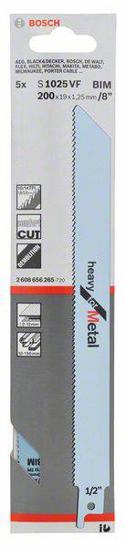 Bosch Accessories 2608656265 Säbelsägeblatt S 1025 VF Heavy for Metal 5St.