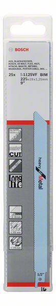 Bosch Accessories 2608657556 Säbelsägeblatt S 1125 VF, Heavy for Metal, 25er-Pack 25 St.