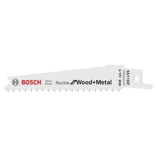 Bosch Säbelsägeblatt S 511 DF, 100 x 19 x 0,9 mm, 5er-Pack Accessories 260865772