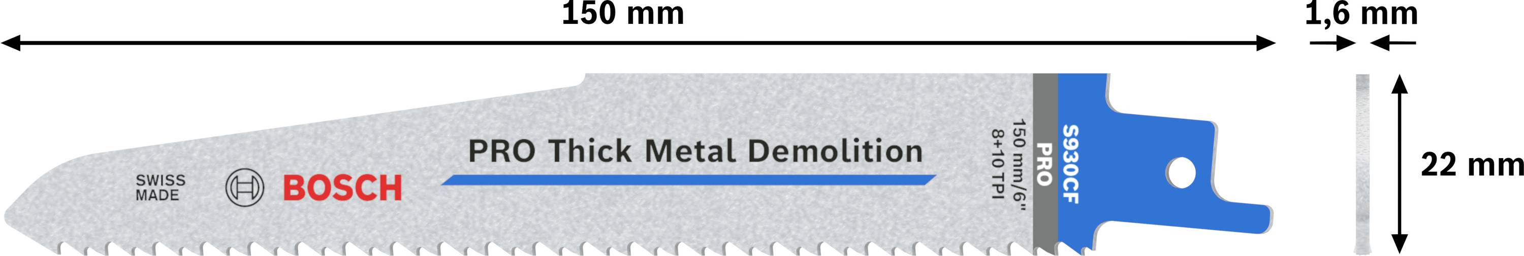 Bosch Accessories 2608657935 Säbelsägeblatt S 930 CF, Endurance for Heavy Metal, 25er-Pack 25 St.