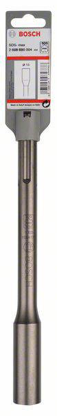 Ein zylindrisches Bohrwerkzeug von Bosch, verpackt in einer Blisterverpackung, mit der Aufschrift 'SDS MAX'.<br><br>