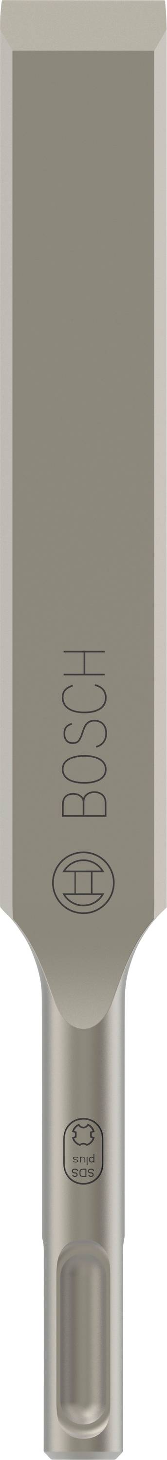Flachmeißel von Bosch mit SDS-plus Schaft, geeignet zum Entfernen von Material in Bauarbeiten und Renovierungen.
