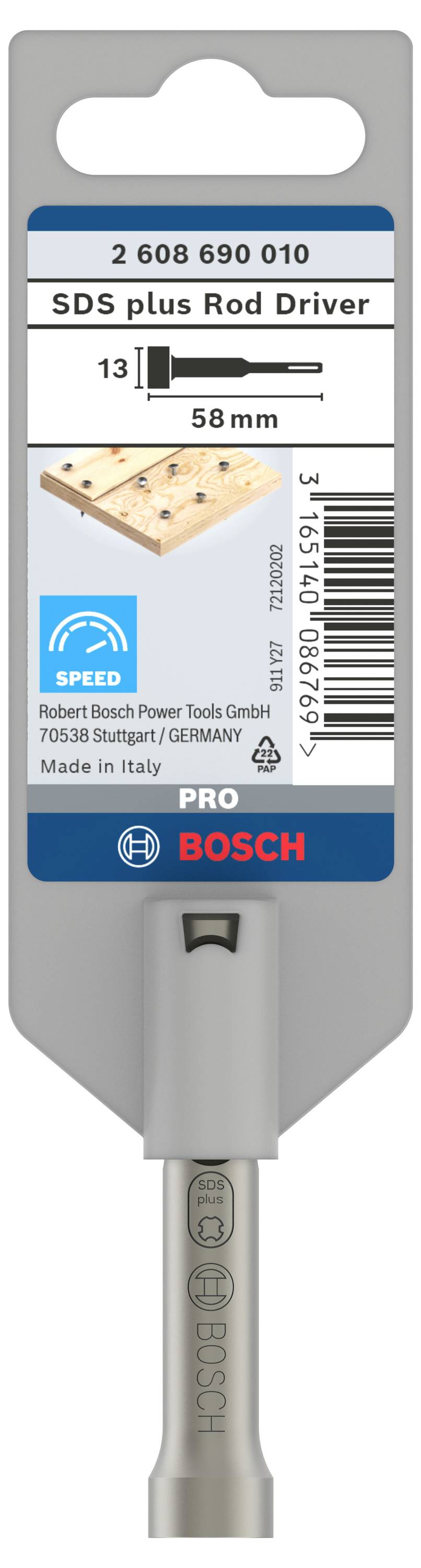 Bosch Accessories 2608690010 Erdnageleintreiber Gesamtlänge 58 mm SDS-Plus 1 St.