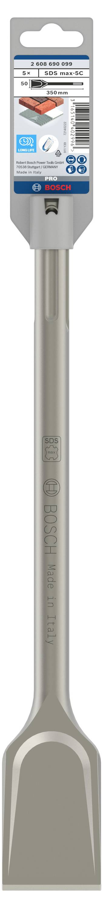 Bosch Accessories 2608690099 Spatmeißel 50mm Gesamtlänge 350mm SDS-Max 5St.