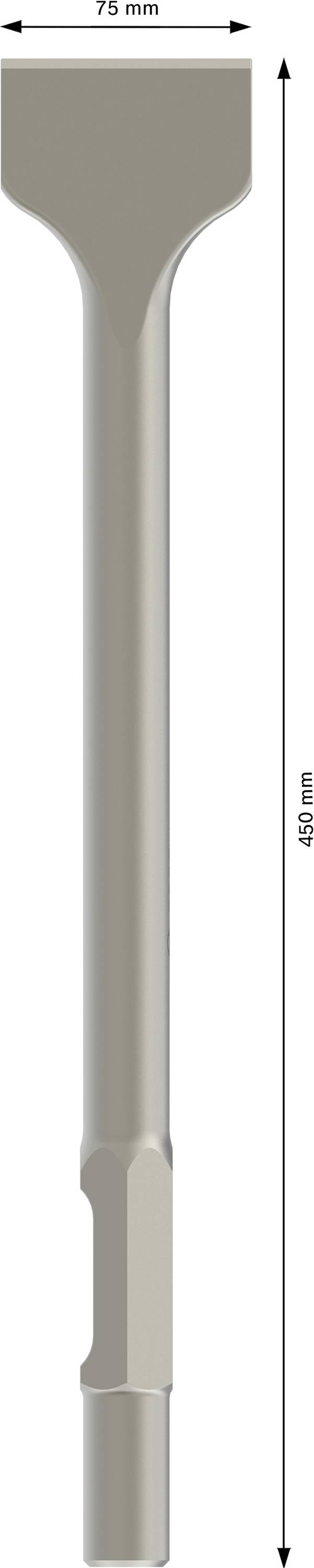 Bosch Accessories 2608690113 Spatmeißel 75 mm Gesamtlänge 450 mm Sechskantschaft 1 St.