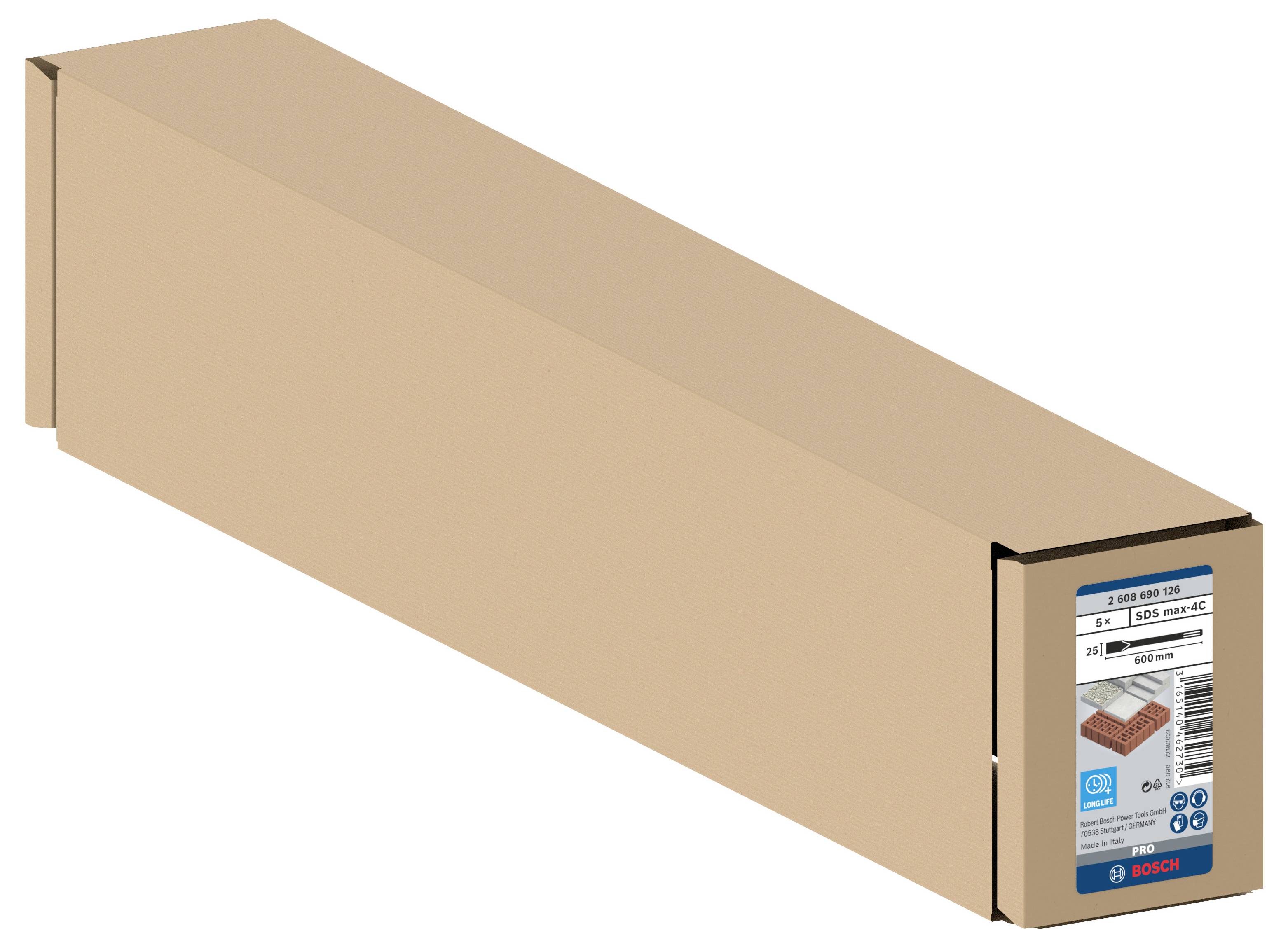 Bosch Accessories 2608690126 Flachmeißel 25mm Gesamtlänge 600mm SDS-Max 5St.