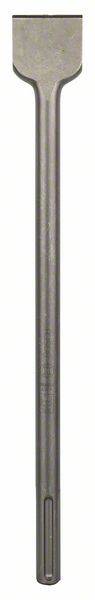 Ein schmaler, flacher Meißel aus Metall mit langem Schaft, geeignet für präzise Stein- oder Ziegelarbeiten.