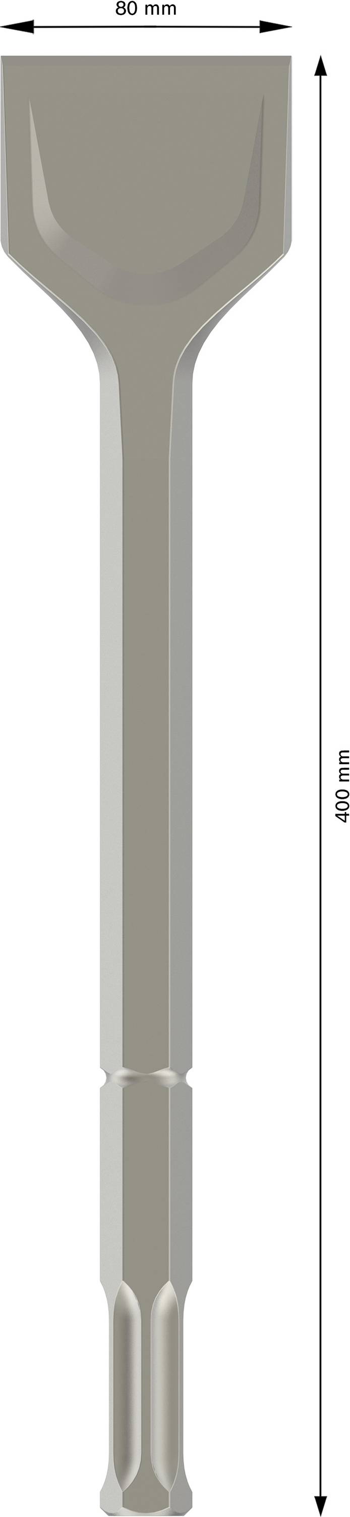 Flachmeißel mit einer Breite von 20 mm und einer Länge von 400 mm.