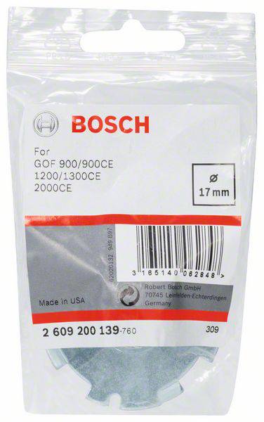 Bosch Accessories Kopierhülse für Bosch-Oberfräsen, mit Schnellverschluss, 17mm 2609200139 Durchmesser 17mm