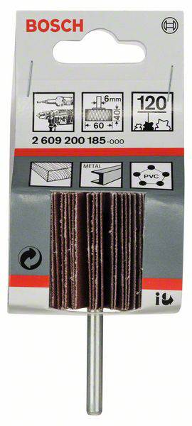 Bosch Accessories 2609200185 Lamellenschleifer, 6 mm, 60 mm, 40 mm, 120 Durchmesser 60mm 1St.
