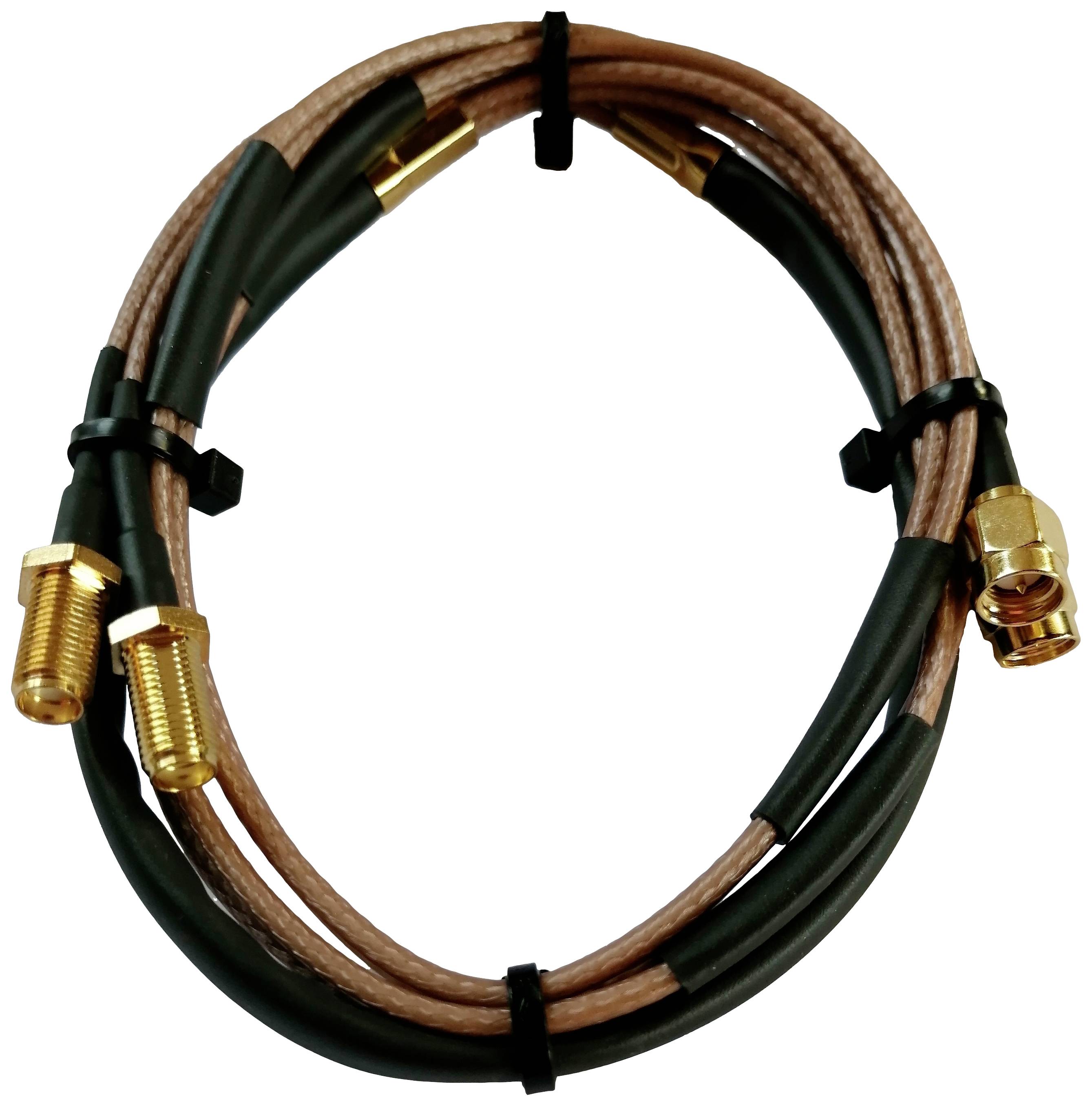 Wittenberg Antennen Fensterdurchführung 2x 1 m SMA-Stecker, SMA-Buchse WFD 2 Duo