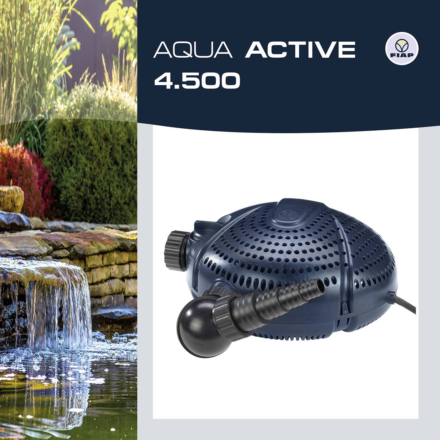 FIAP 2700 Teichpumpe Aqua Active 4.500 mit Skimmeranschluss 4500 l/h