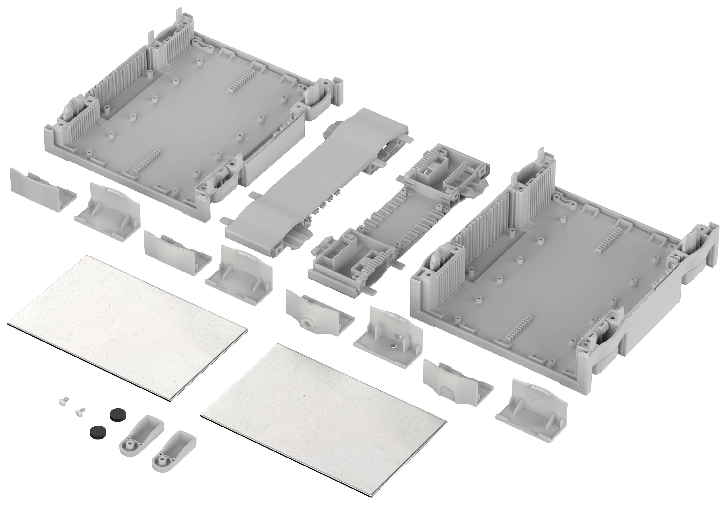 Bopla BOTEGO BO 32018 Tisch-Gehäuse (L x B x H) 196.9 x 174 x 110.92mm ABS Lichtgrau (RAL 7035) 1St.
