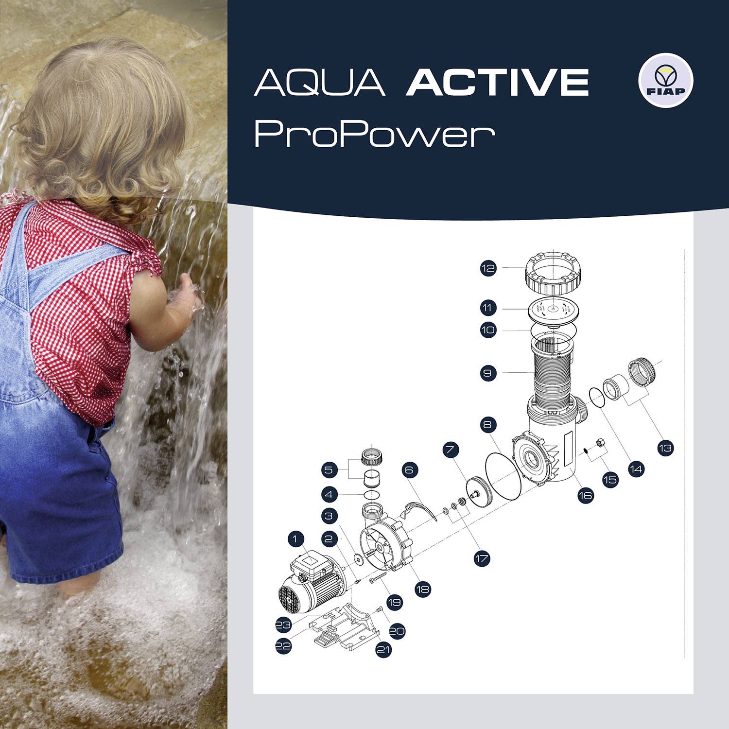 FIAP 2721 Aqua Active Magic 18.000 Poolpumpe 18000 l/h 11m