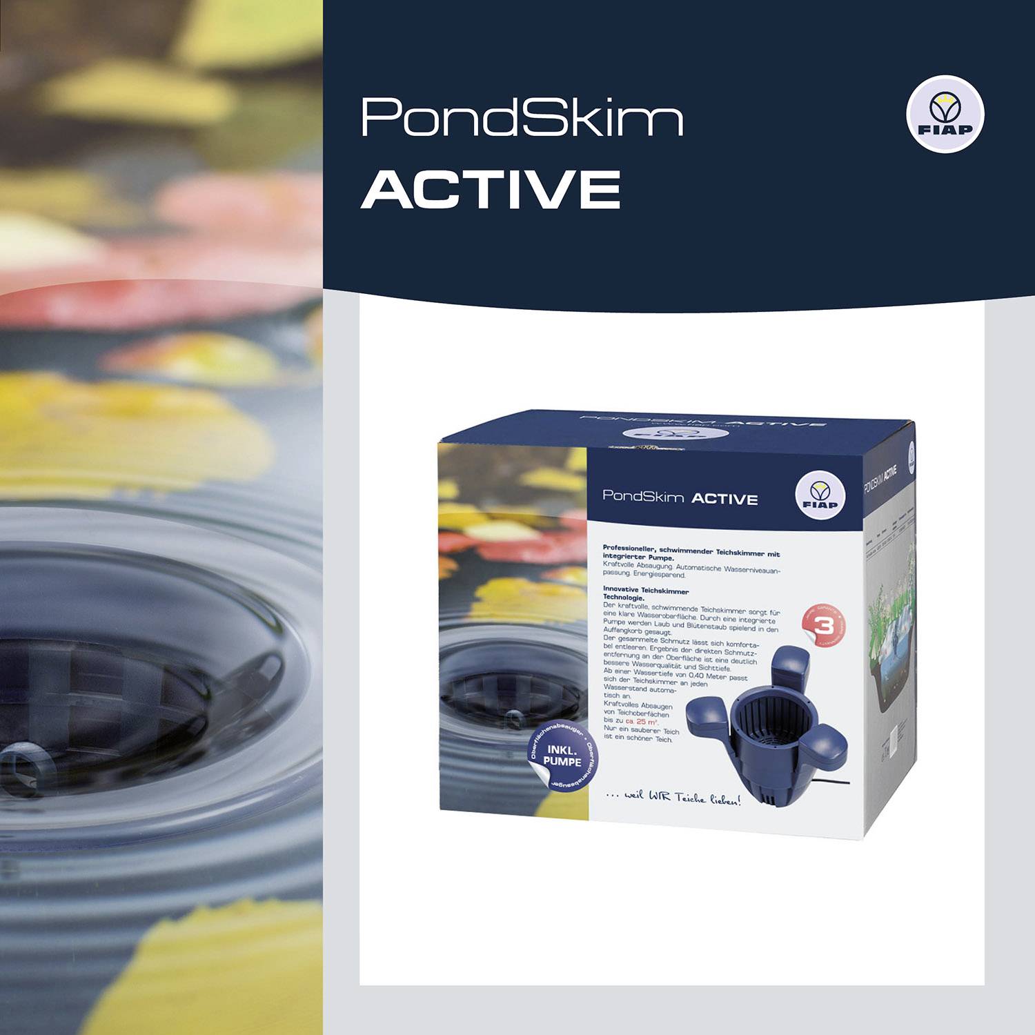 FIAP 2392 PondSkim Active Oberflächenskimmer (Ø x H) 350mm x 310mm 1St.