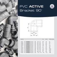 FIAP 2437 PVC-Winkel (L x B) 16mm x 16mm 1St. FIAP 2437 PVC-Winkel (L x B) 16mm x 16mm 1St.